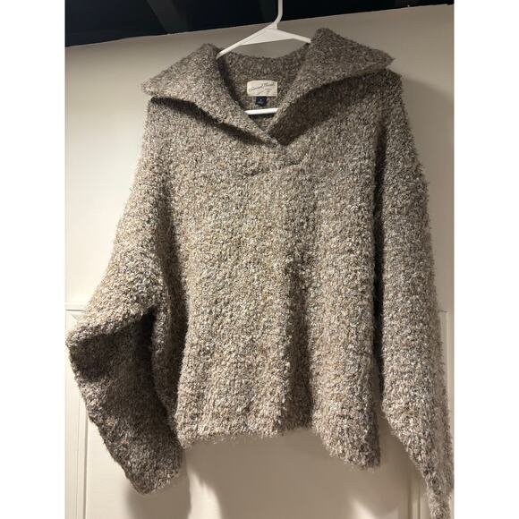 Universal Thread Marbled Boucle Sweater Cropped with Collar - Picture 3 of 4